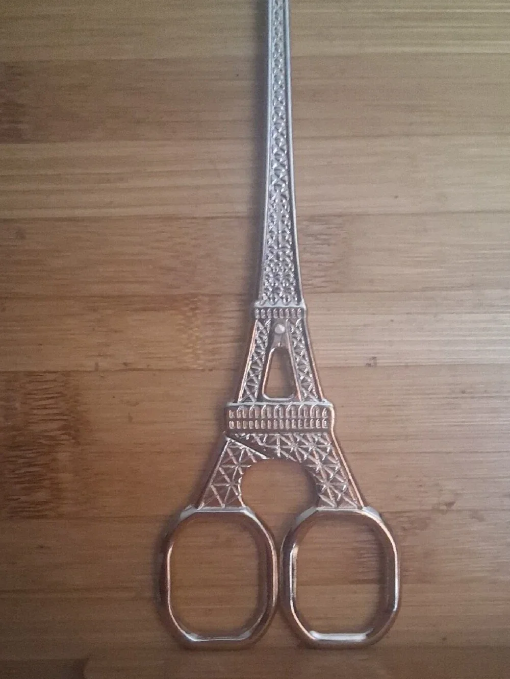 Target Gold Eiffel Tower Scissor Keychain